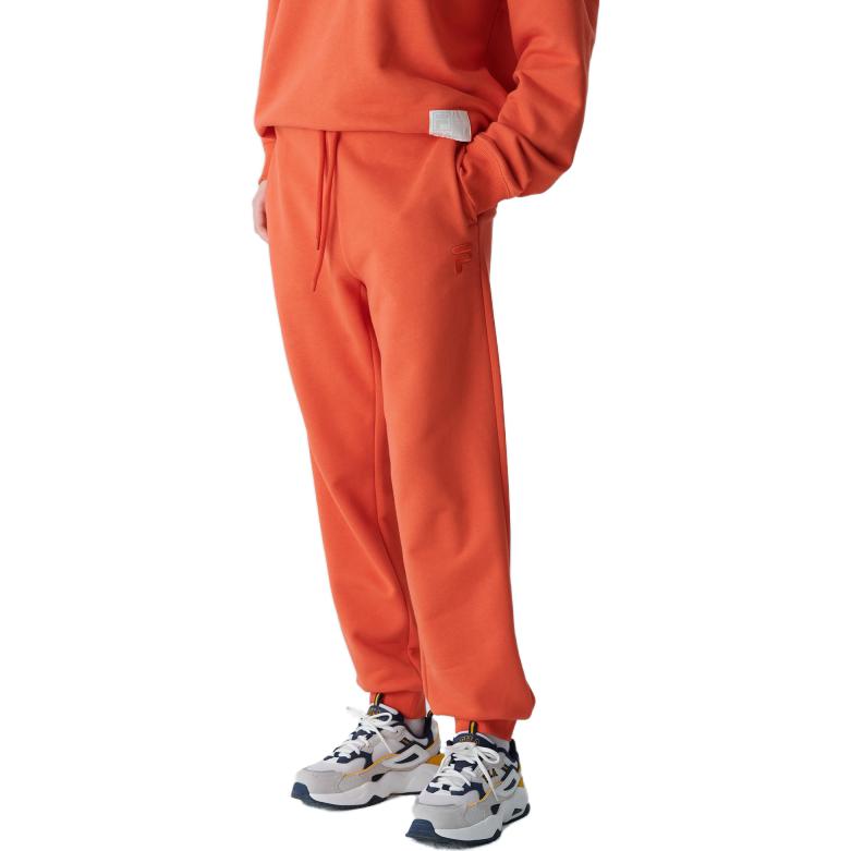 Fila Knitted Sweatpants Men's Orange Moderate Cuffed Pants FS2FPF3102XOED