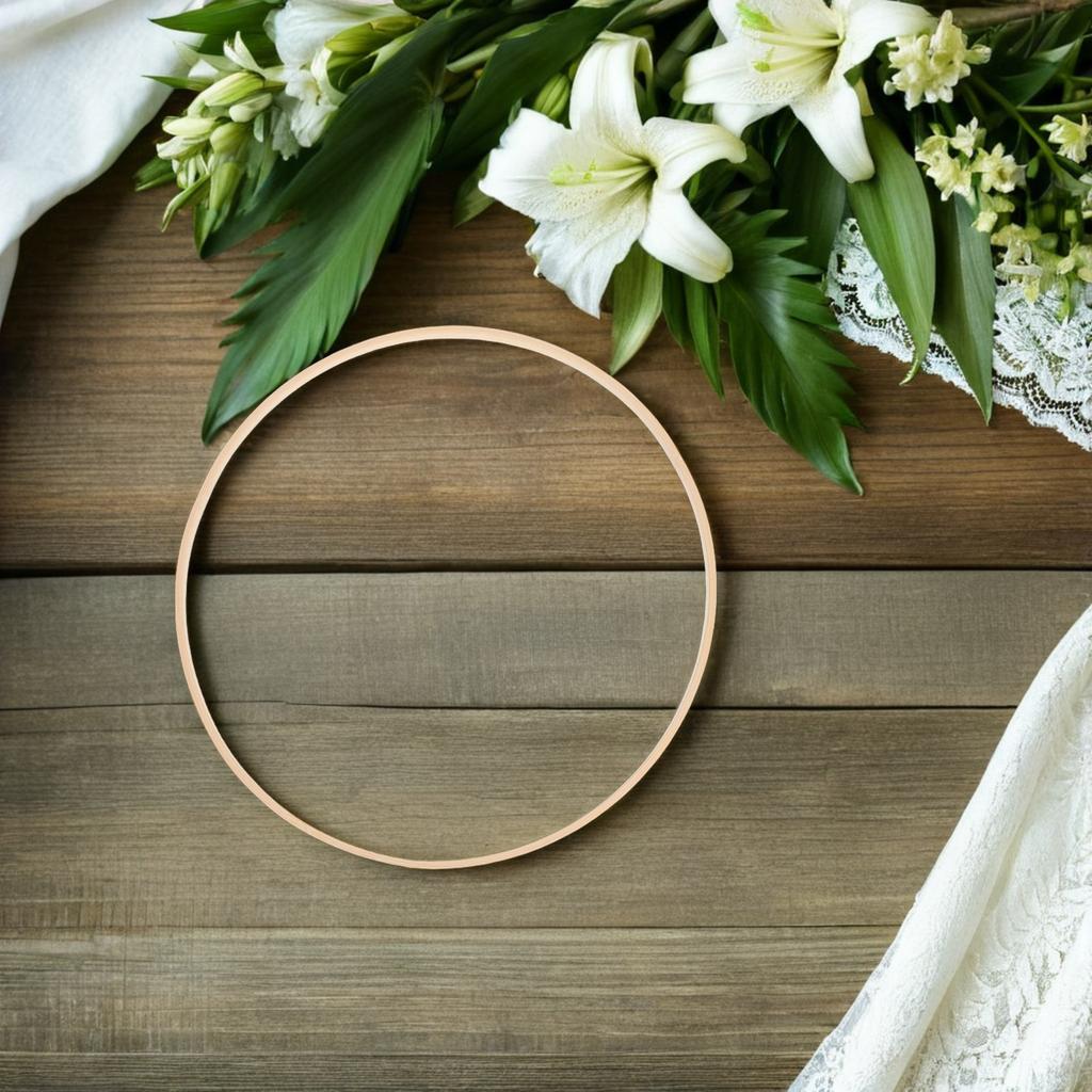 10Pcs Bamboo Floral Hoop Wreath Frame 30Cm Wood Craft Rings for Wedding Dreamcatchers Macrame Crafting Home Wall Hanging Decor