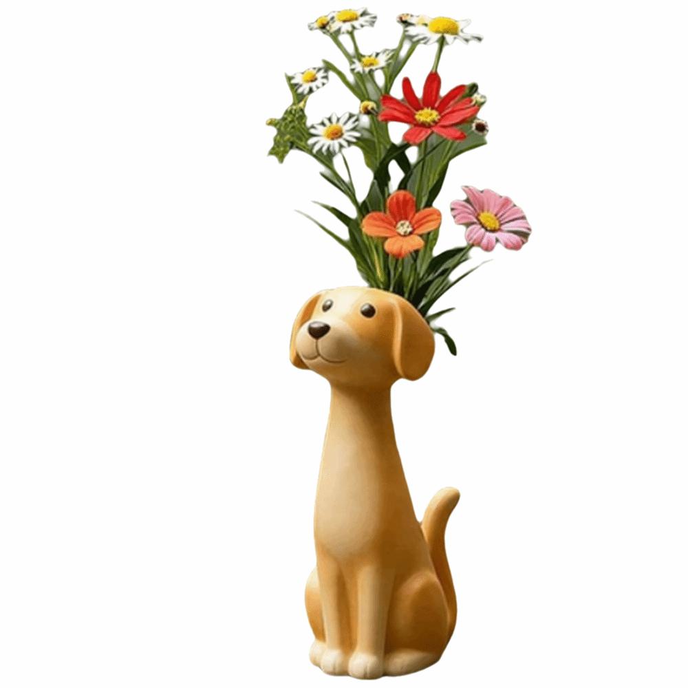 

Resin Dog Vase Handcrafted Puppy Statue Modern Decor Dog Planter Home Decor Ordinary dog