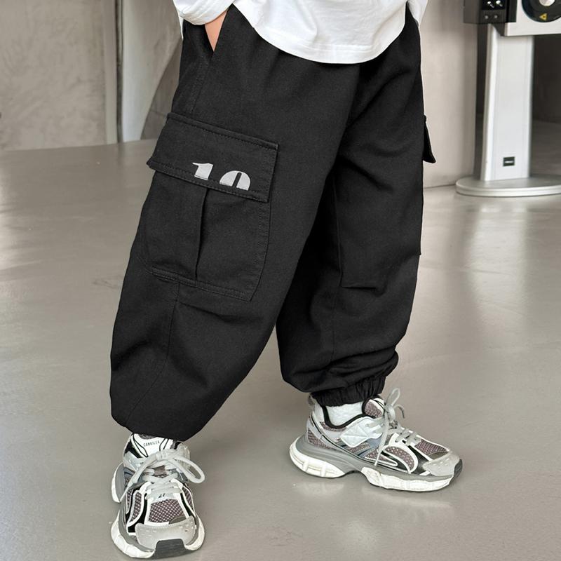 Pantaloni per ragazzi, pantaloni casual da lavoro, tendenza moda per bambini grandi primaverili e autunnali, pantaloni larghi, pantaloni alla caviglia alla moda