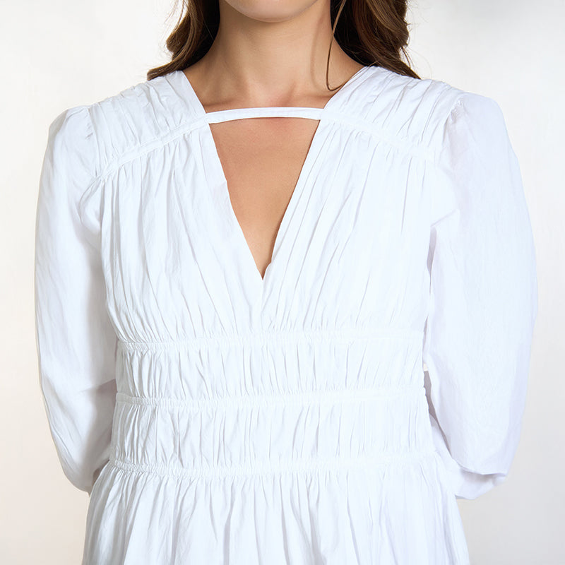 Virgio Women Regular Length Full Fit And Flare Fit V-Neck Dress