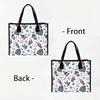 Winter Pattern Canvas Tote Bag Portable Daily Shopping Handbag For Women Outdoor Travel