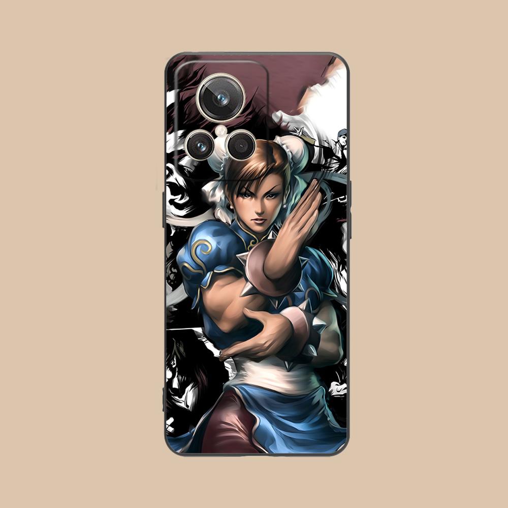 Street Fighter Chunli Phone Case for Realme 15 14 13 12 11 10 9 Pro Plus T i Lite 5G Colorful Printing Cover Luxury Pretty Cover