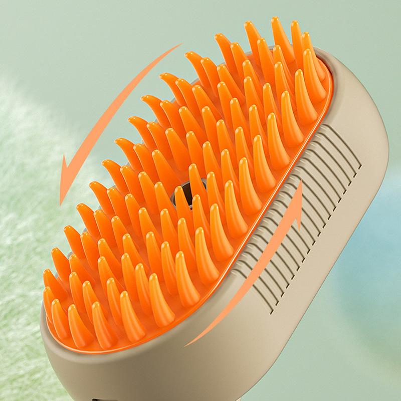3-in-1-Katzen-Dampfbürste, elektrischer Katzenkamm, Haustier-Massagekamm für Katzen, Sprühwasser, Katzenbadebürsten, Haustierpflege-Versorgung