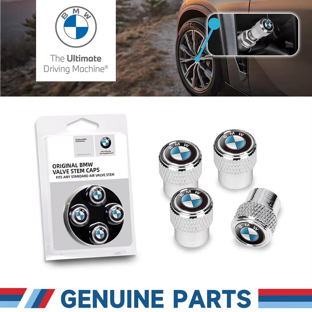 BMW M E46 E60 Car Sticker BMW 50th Anniversary Styling Car Wheel Air Valve Cap Tire Dust Cover Luxury Exterior Modification Wheel Stem XSQ A1