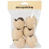 Broken Paper Mâché Eggs - DECOPATCH - Support 5 X 5.3 Cm - Waterproof - Beige - To Decorate