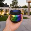 Multi-color LED Wall Light Solar Lamp, Seven Color Changing Projector Light, with Hollow Pattern Garden Path Lighting Design IP65 Waterproof