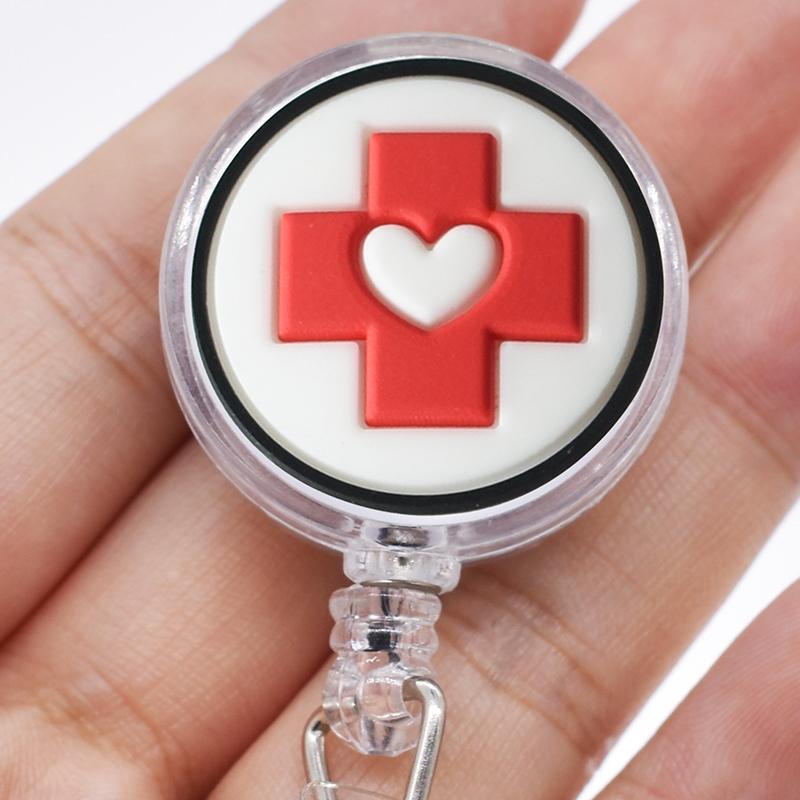 

1 шт., больничная выдвижная катушка для бейджа с зажимом для ремня, симпатичная держатель для визиток с именем медсестры, доктора, аксессуары для канцелярских принадлежностей