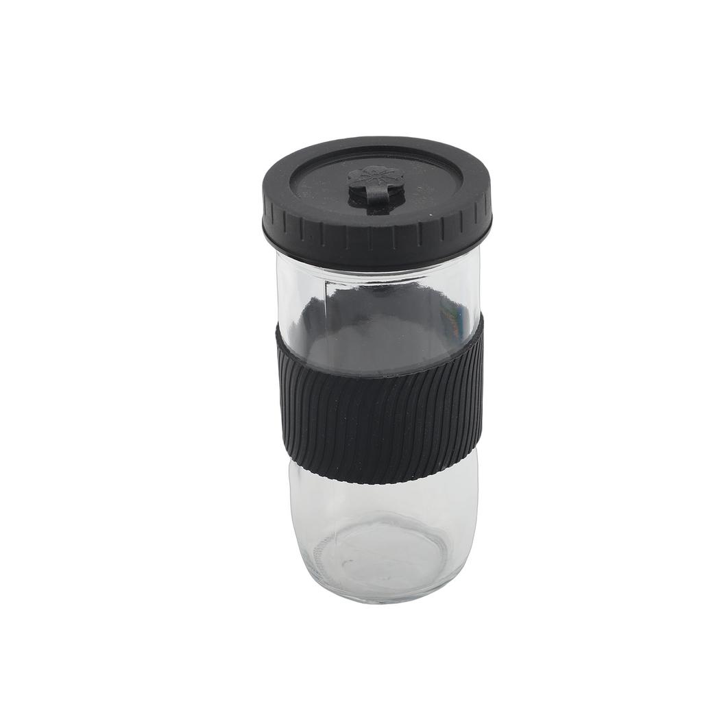 2 Pack Reusable Milk Tea Cup with Lids and Straws 24oz Wide Mouth Drinking Glasses for Milk Tea Coffee Smoothie Juice