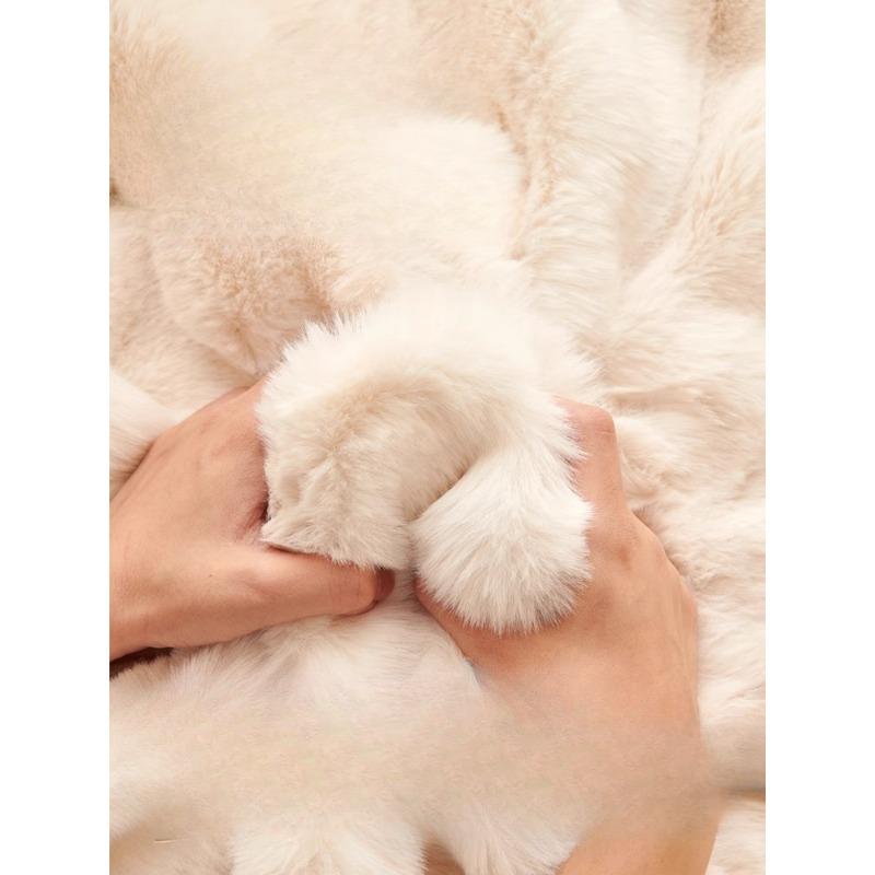 Winter Ins Style Thickened Ledge Cushion Window Cushion Rabbit Plush Balcony Bedroom Tatami Cushion