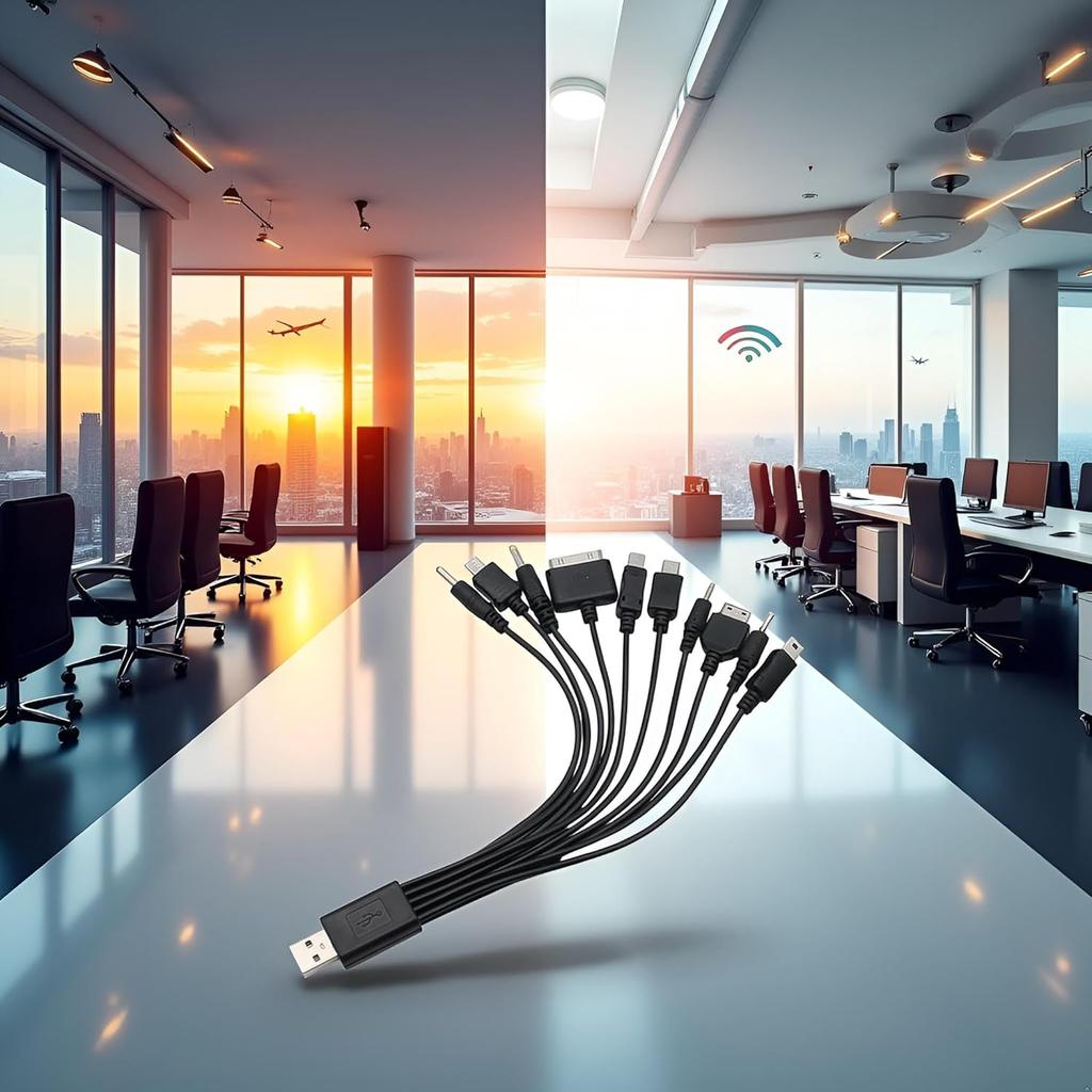 1Pc 10 In 1 Universal USB Cable, Multiple Universal Charging Cables for Cell Phones Blutooth Earphone Speaker Adapter Cables, Data Cable Cables and