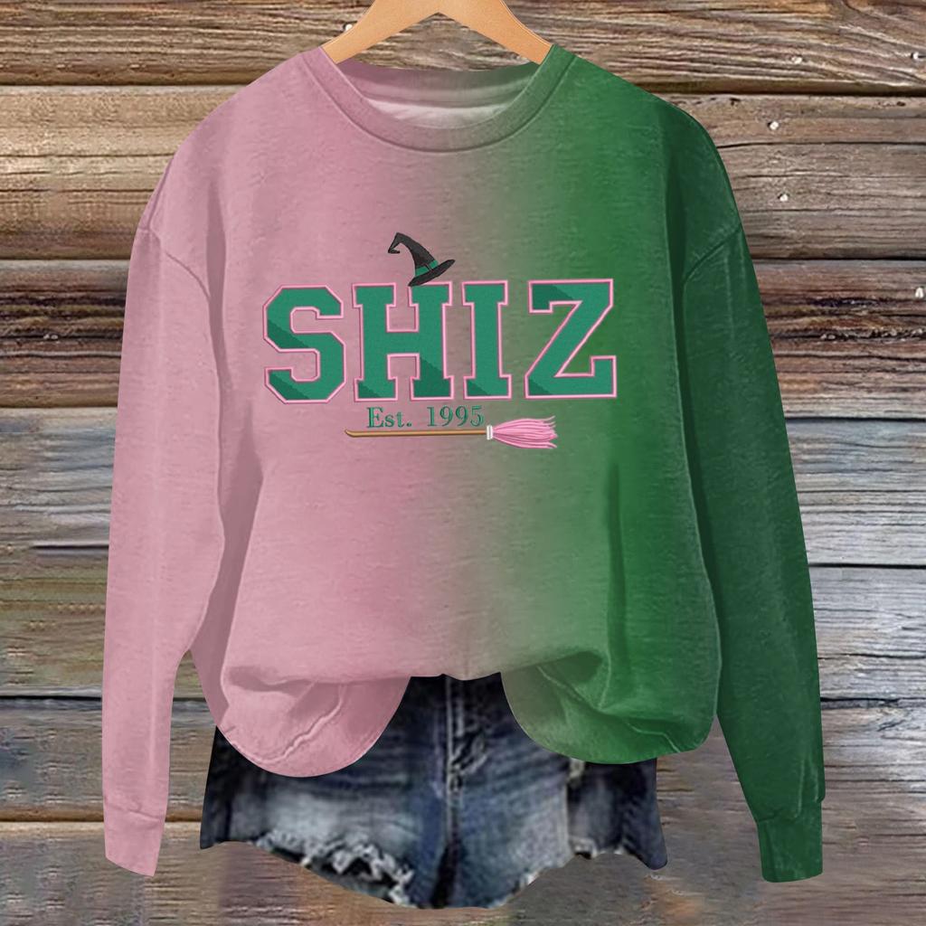 Women's Fashion Casual Long Sleeve Loose Printed Sweatshirt