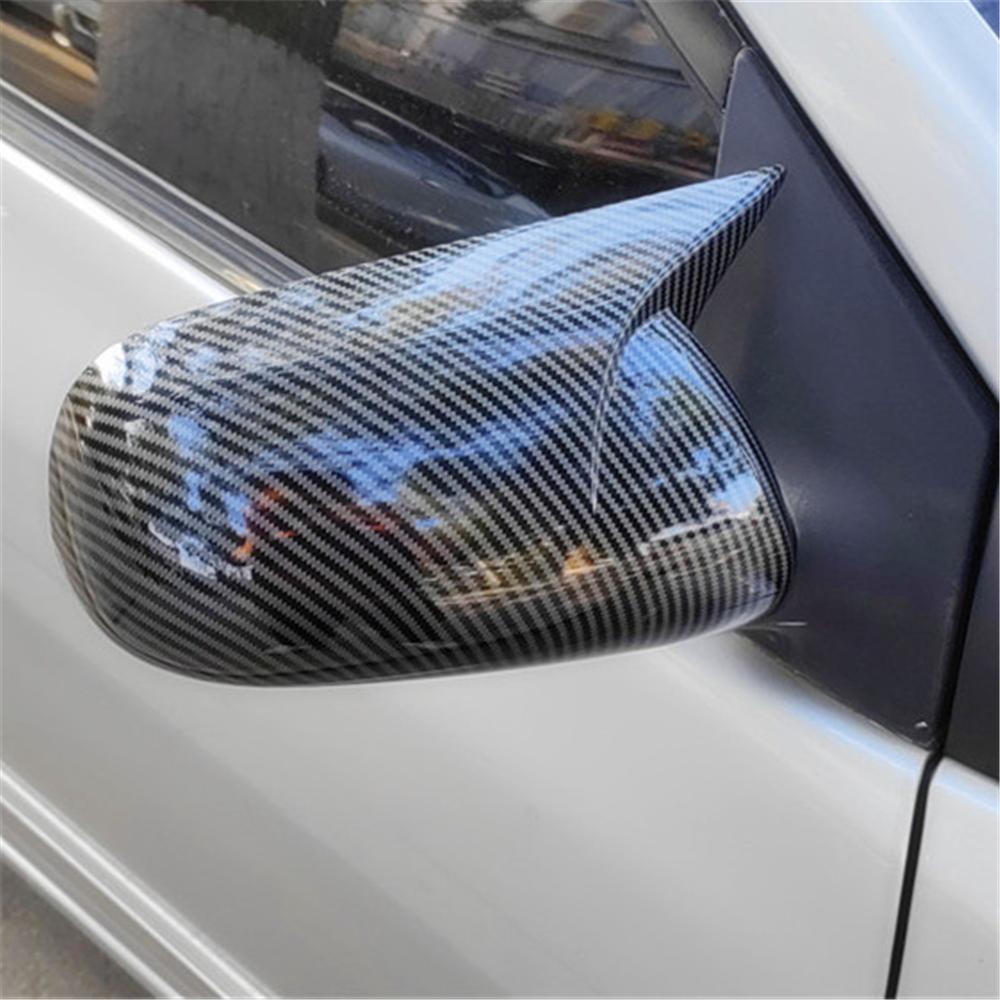 2Pcs  For 07-13 Toyota Corolla Carbon Fiber Look Side Wing Mirror Cover Cap Trim