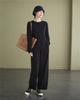 2021 Fall Wool-Cashmere Elastic Waist Loose Fit Knit Pants