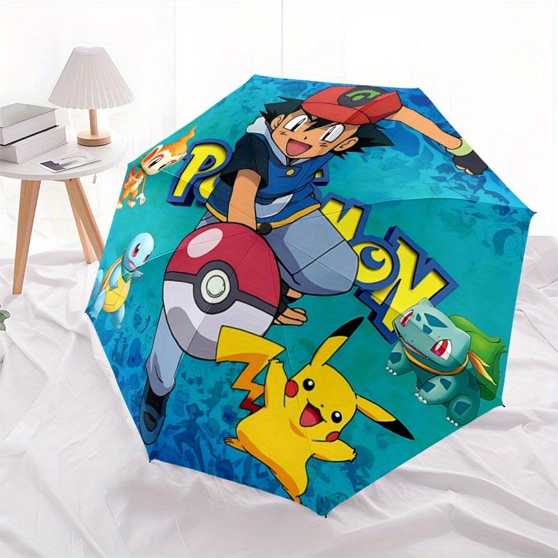

1pc Pokémon Pikachu & Friends Automatic Folding Umbrella - Portable 3-Fold Design with 8-Bone Iron Frame - Outdoor, for Fans, Travelers, Everyday