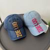 Alphabet Retro Denim Baseball Cap Personalized Fashion Washed Old Cap Trendy Men and Women Street Hip Hop Sun Hat