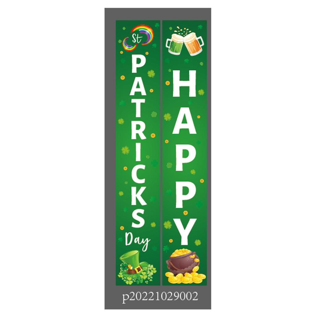 St. Patrick'S Day Family Party Door Frame Decoration Couplet Polyester Cloth Flag Poster Customization