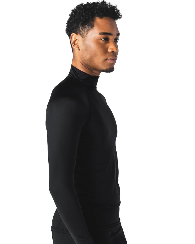 Astraia Avant Compression Long High Size Men's Wear, Sleeve, Neck, 3L, Black, AA29-00-3L