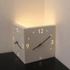 Minimalist Silent Two-Sided Corner Wall Clock for Living Room