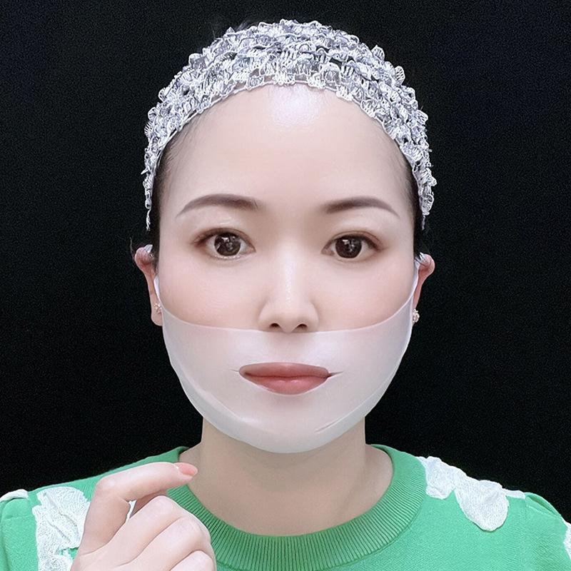 Skin-friendly Gel Stretch Cloth Double V Cloth Mask Elastic Mask Moisturizing Mask