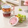 Dust-Proof Fruit Drainer Basket -Hidden Folding Handle Drain Switch Expandable 2-In-1 Thickened Dewatering Dishwashing Basket