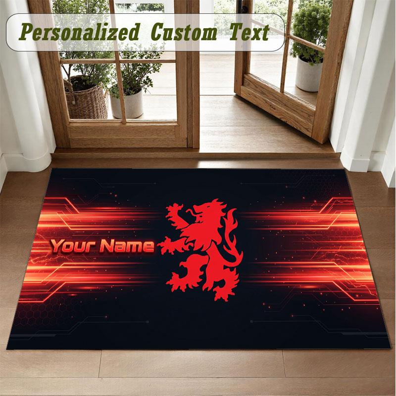 Crystal Velvet Square Rug Custom NameMiddlesbrough FC Pattern Non Slip Home Floor Decor Rug