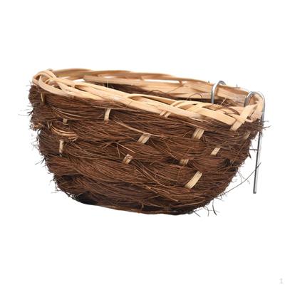 Bamboo Woven Bird Nest House Roosting Gardening Gift Shelter Breeding Cave Hanging Hut for