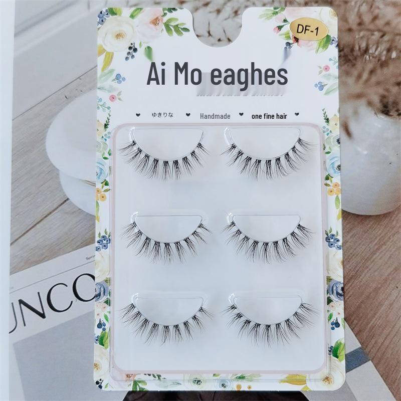 

Natural Thick False Eyelashes - Transparent Stem Sunflower Design, DF Series