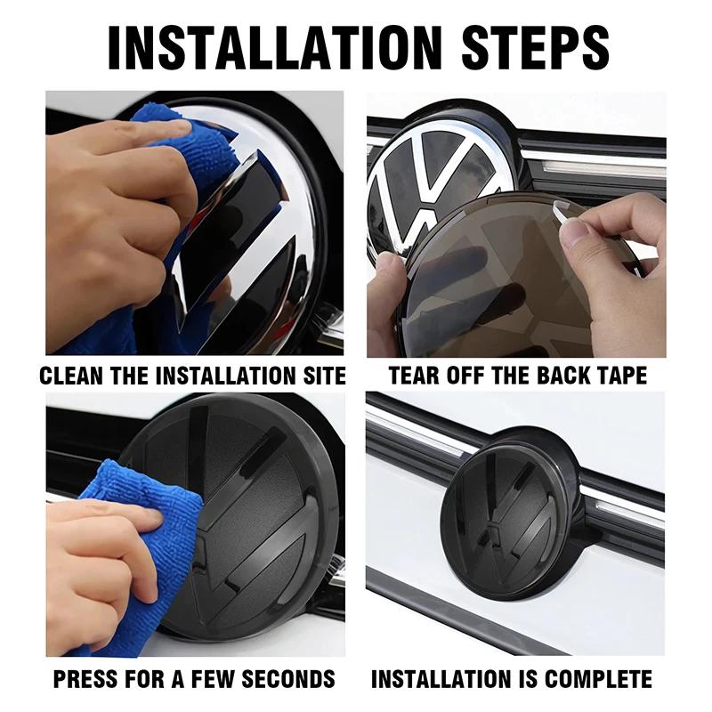 2026 Hot For VOLKSWAGEN VW Not Affect ACC Front Grille Emblem Logo Cover Or Rear Trunk Lid Cover For VW Golf MK6 7 Polo Passat B