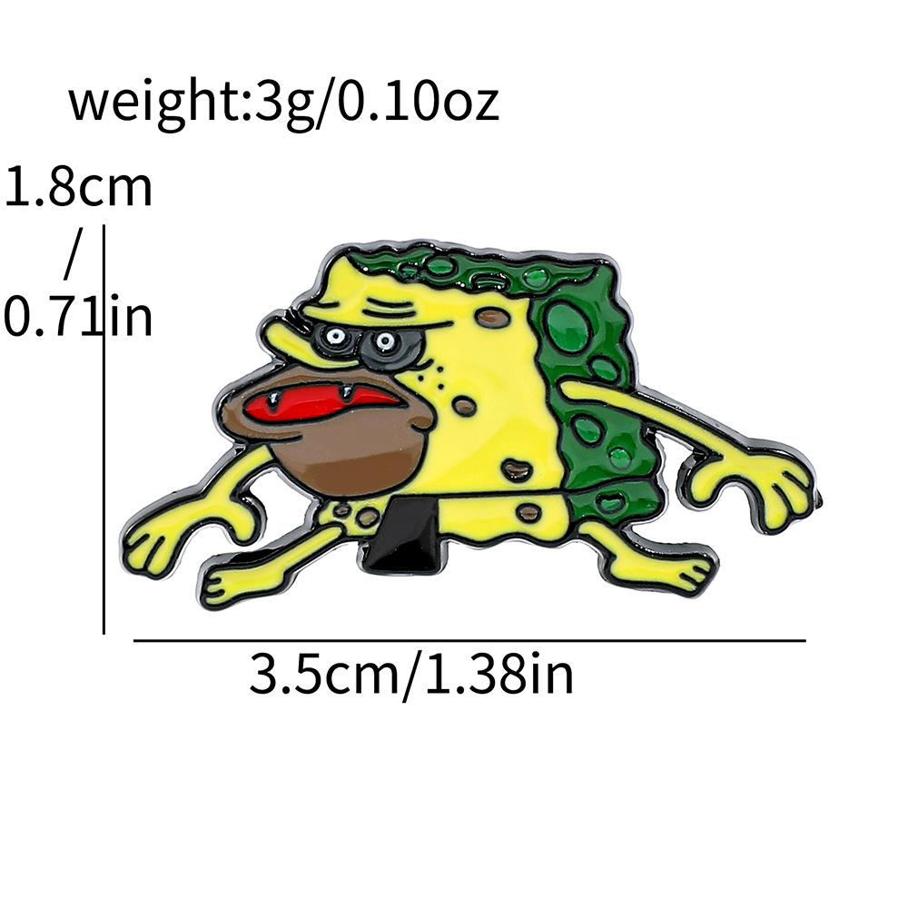 Creative European and American Popular SpongeBob SquarePants Patrick Star Funny Happy Cute Metal Badge, Brooch