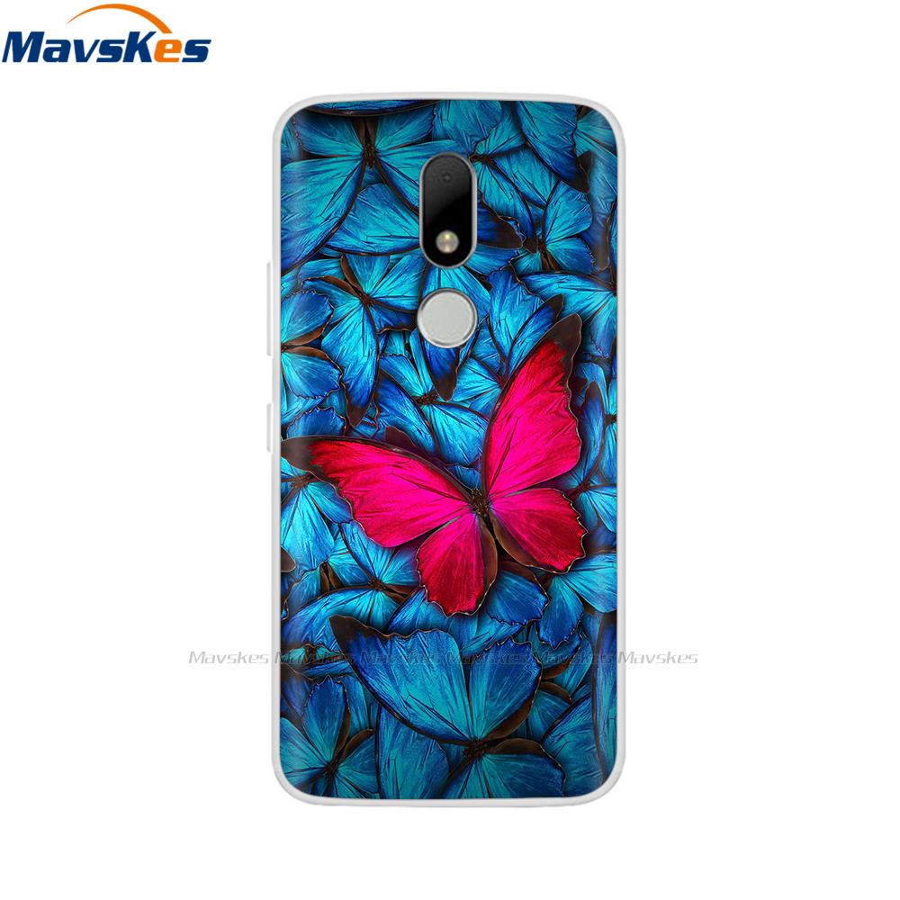 Soft TPU Case For Motorola Moto M Case XT1662 5.5inch Cute Cartoon Silicone Back Cover For Moto M Case XT1663 Phone Cases flower