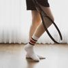 Unisex Red/Black Knit Lip Socks White rssw082