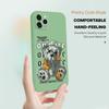 Fashion Cool Flame Bear Phone Case for iPhone 15 14 13 12 11 Samsung Galaxy A12 A52 S24 S23 Xiaomi POCO Redmi Soft Square Liquid Silicone Cover