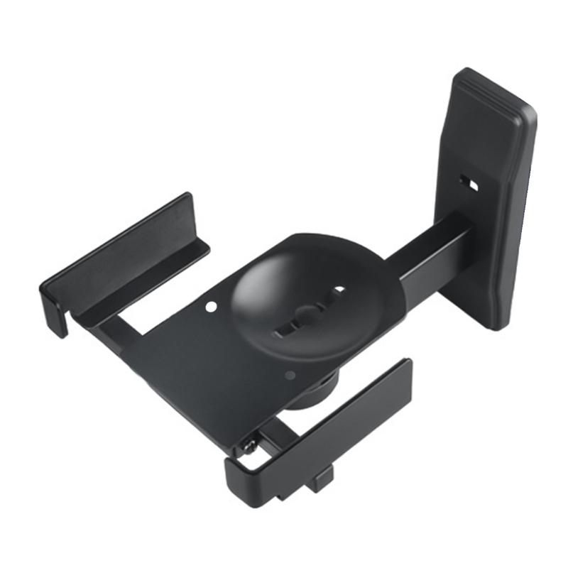 

Металлический настенный кронштейн для динамиков для систем объемного звучания, регулируемая глубина 5-12 дюймов, поворот на 180°, наклон 15° с антивибрационной площадкой