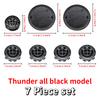 Black 82mm Front Hood Emblem 74mm Rear Badge For BMW 68mm 56mm Wheel Hub Cap 45mm Steering Wheel ABS Auto Tuning Accessories