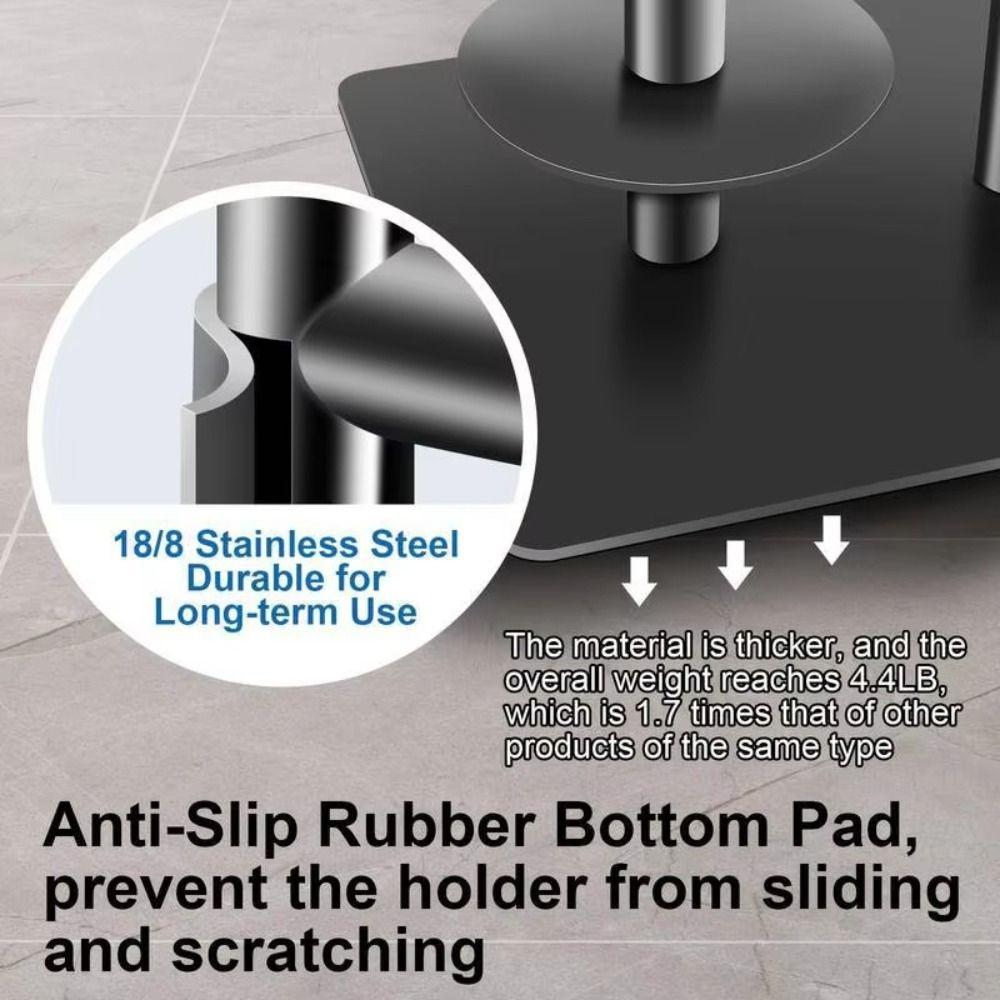 Stainless Steel Floor Standing Toilet Roll Holder Freestanding Tissue Dispenser  Hotel Bathroom