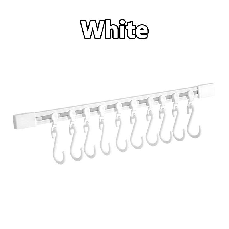 Dopamine Sliding Hooks No Punching Slide Rail Hooks Kitchen Storage Hooks Household Shelf Door Rear Storage Hook Universal Hooks