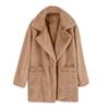 Women Fashion Winter Warm Thick Coat Solid Pockets Jacket Cardigan