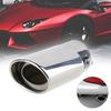 Universal Car Exhaust Muffler Exhaust Pipe Tail Throat Stainless Steel Car Muffler Tip Chrome Round Pipe Exhaust Tail Muffler