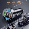 1Pc 100W 5-Port Super Fast Car Charger with 40W Plug Compatibility, Multi-USB Rapid Charging Adapter