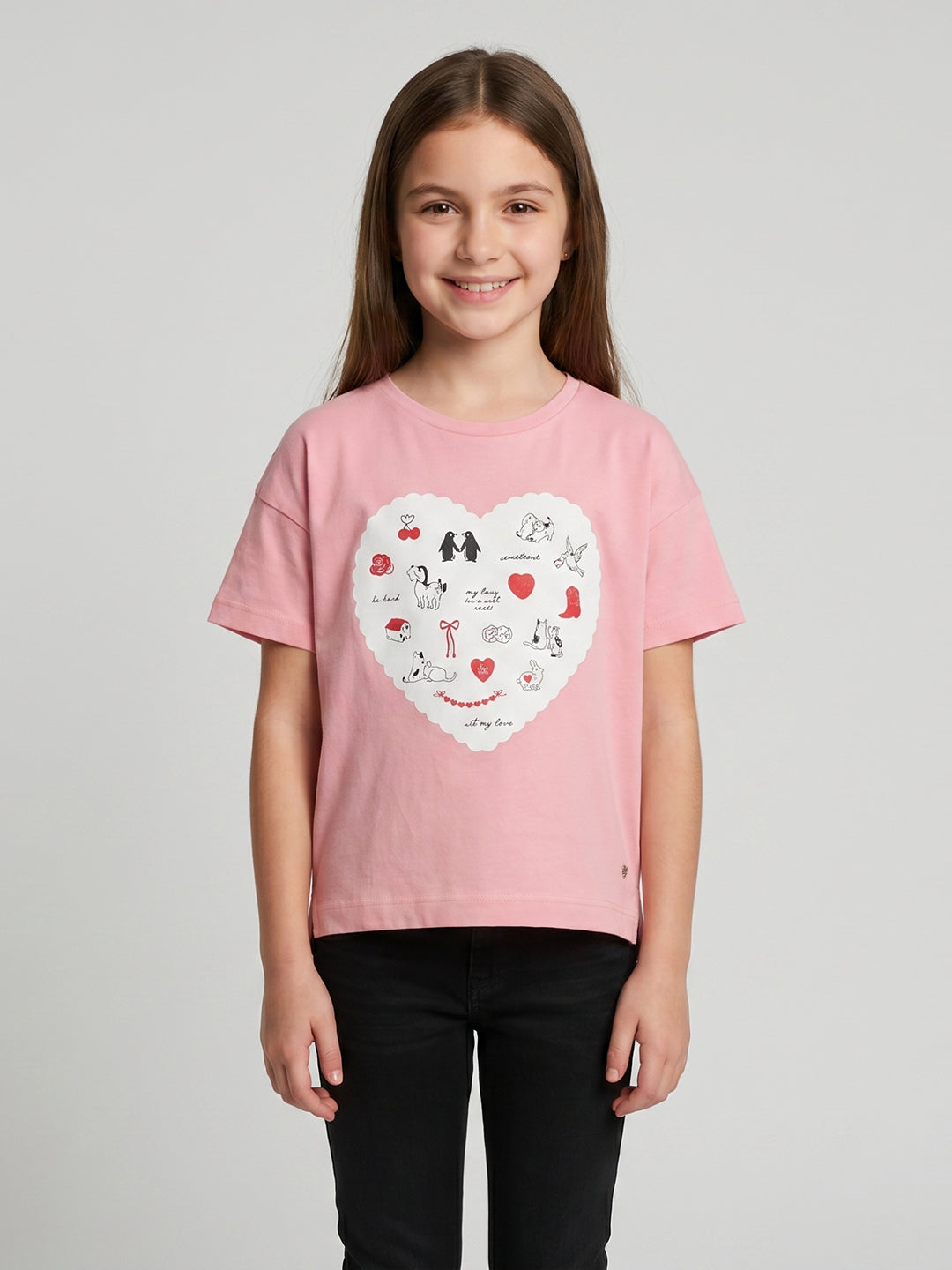 Monte Carlo Girl Regular Fit Peach Top 4-5 Years