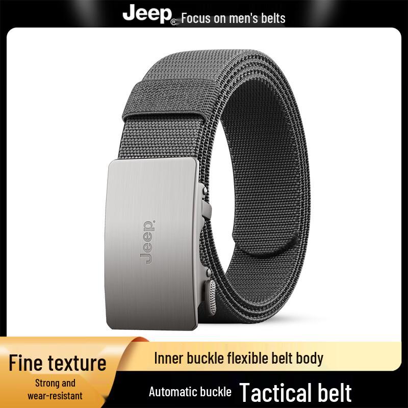 JEEP Men's Elastic Tactical Belt with Automatic Buckle