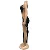 Women's Fashion Solid Color V-Neck Sleeveless Long Dress with Hot Drilling