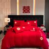 Mei Yun Ge Skin Friendly Cotton Embroidery Wedding Four Piece Set