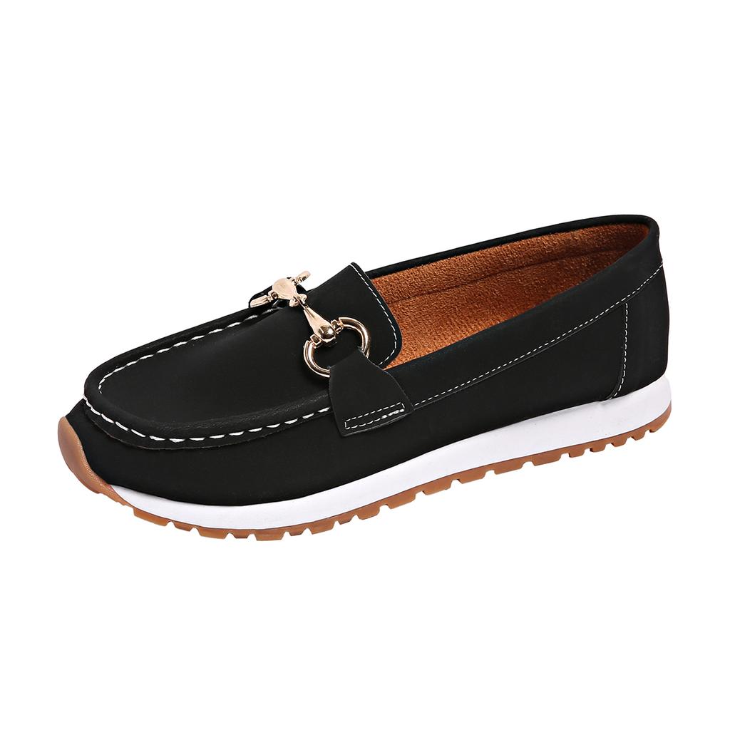 Fashion Ladies Shoes 2025 New Slip On Women's Flats Autumn Round Toe Solid Solft Sole Casual Flat Comfortable Loafers Zapatillas Mujer