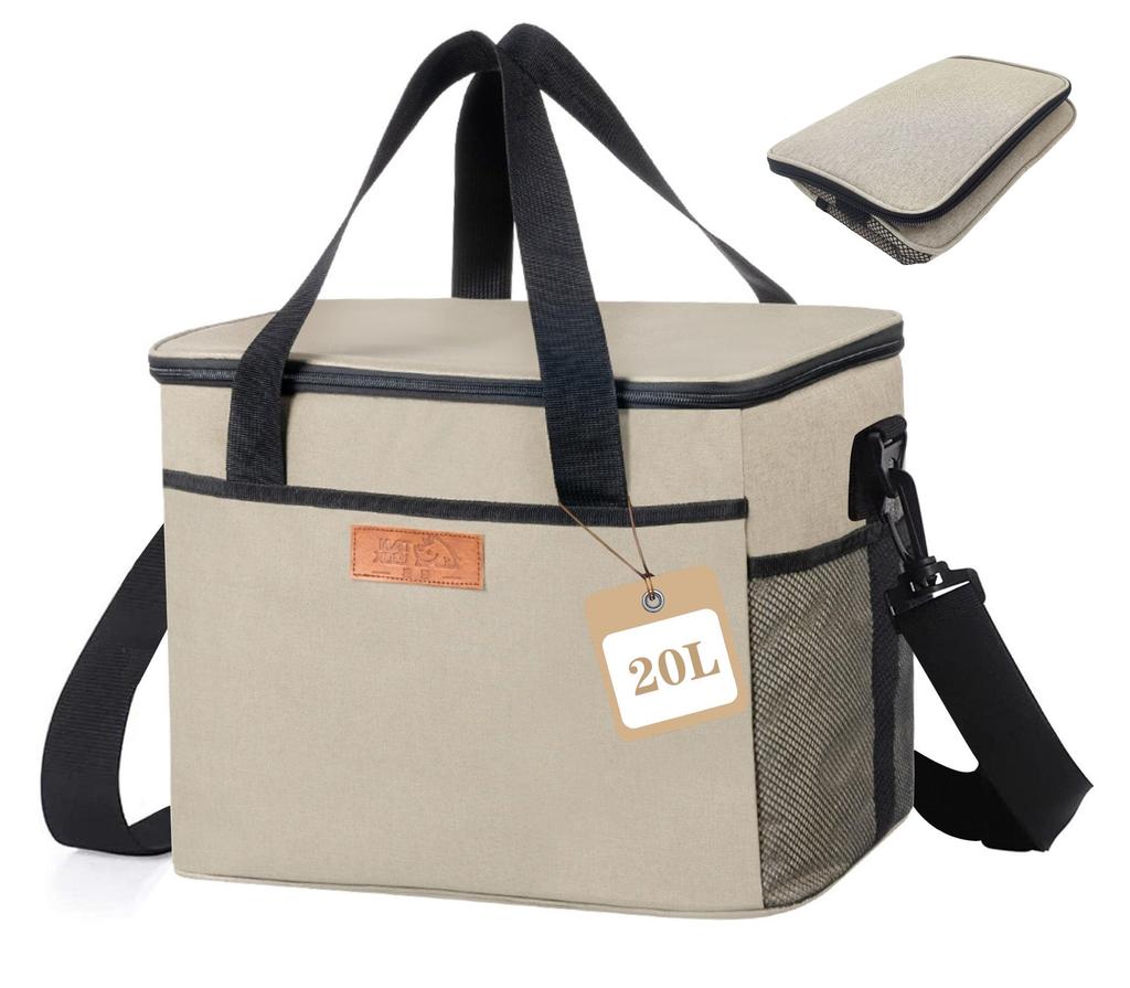FTBOL Compact Cooler Box with Powerful Cooling Power Camping Large Foldable Cooler with Cooler Bag for Club Easy to Carry by Hand or Over the Perfect