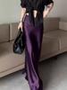 Women's High-Waisted Satin Midi Pencil Skirt, Slim-Fit Fishtail Design, 2025 Spring/Summer Collection