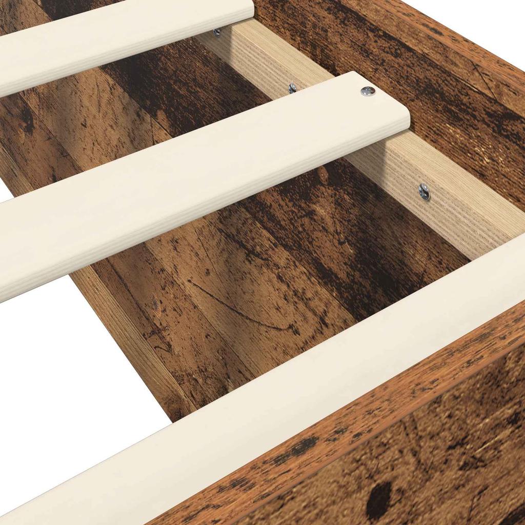Floor Bed Frame Reclaimed Wood 80 x 200 cm Engineered Wood