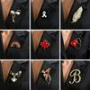 30 Options Women's Brooches Red Black Enamel Heart Shape Crystal Feather Brooch for Clothing Clothes Accessories
