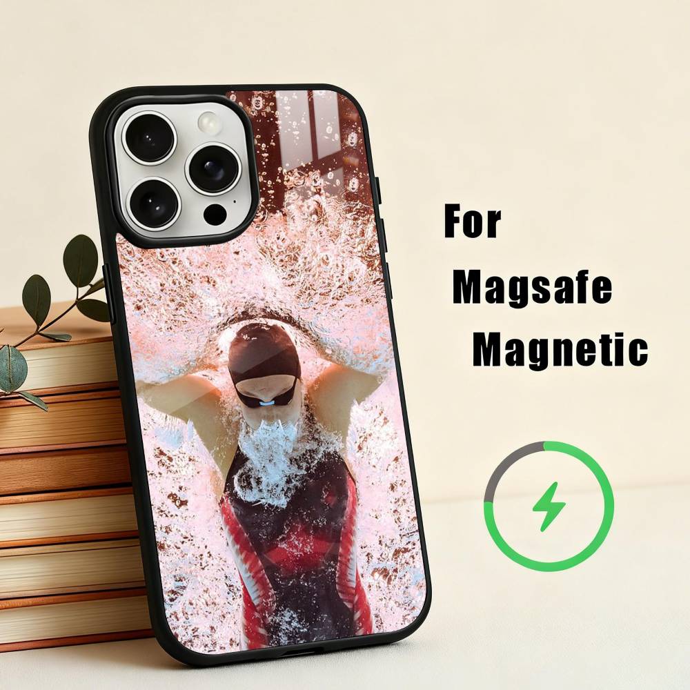 Swimmer S-Summer M-McIntosh Phone Case For iPhone17,16,15,14,13,12,11 Plus,Pro Max Magnetic For Magsafe Wireless Charging